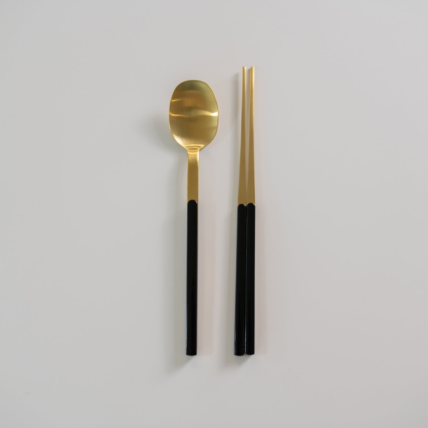 GOLD CHARM SPOON AND CHOPSTICK SET